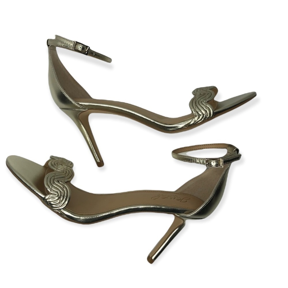 Women jewel Badgley Mishcka gold evening heel sandals 6m - Picture 4 of 8